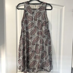 Old Navy White Paisley Dress